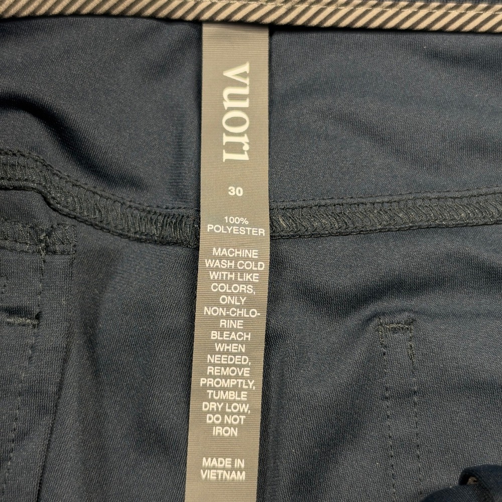 Vuori Meta Pants Mens 30 Navy Blue Technical Performance 5-Pocket Trousers V430 - Picture 5 of 11